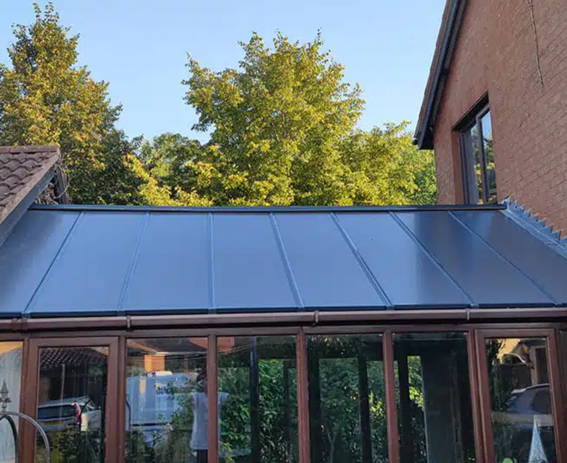 New insulated conservatory roof with modern design and energy-efficient materials, enhancing comfort and aesthetics for homes in Bristol.